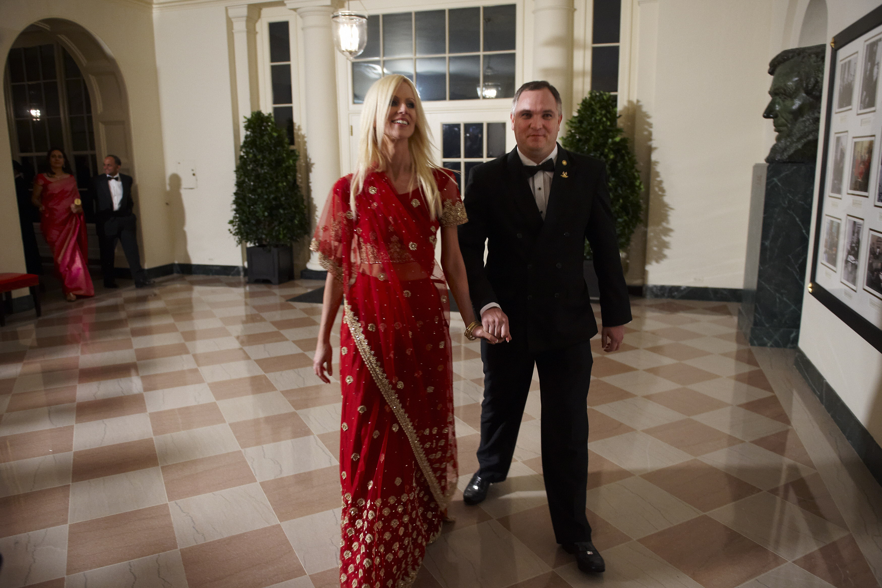 Prospective reality stars Michaele and Tareq Salahi arrive at the White House state dinner in Washington, D.C. on November 24, 2009