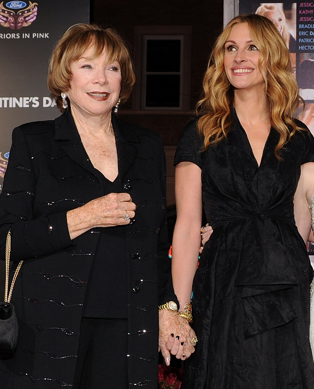 Shirley MacLaine and Julia Roberts at the Los Angeles premiere of ‘Valentine’s Day,’ February 8, 2010