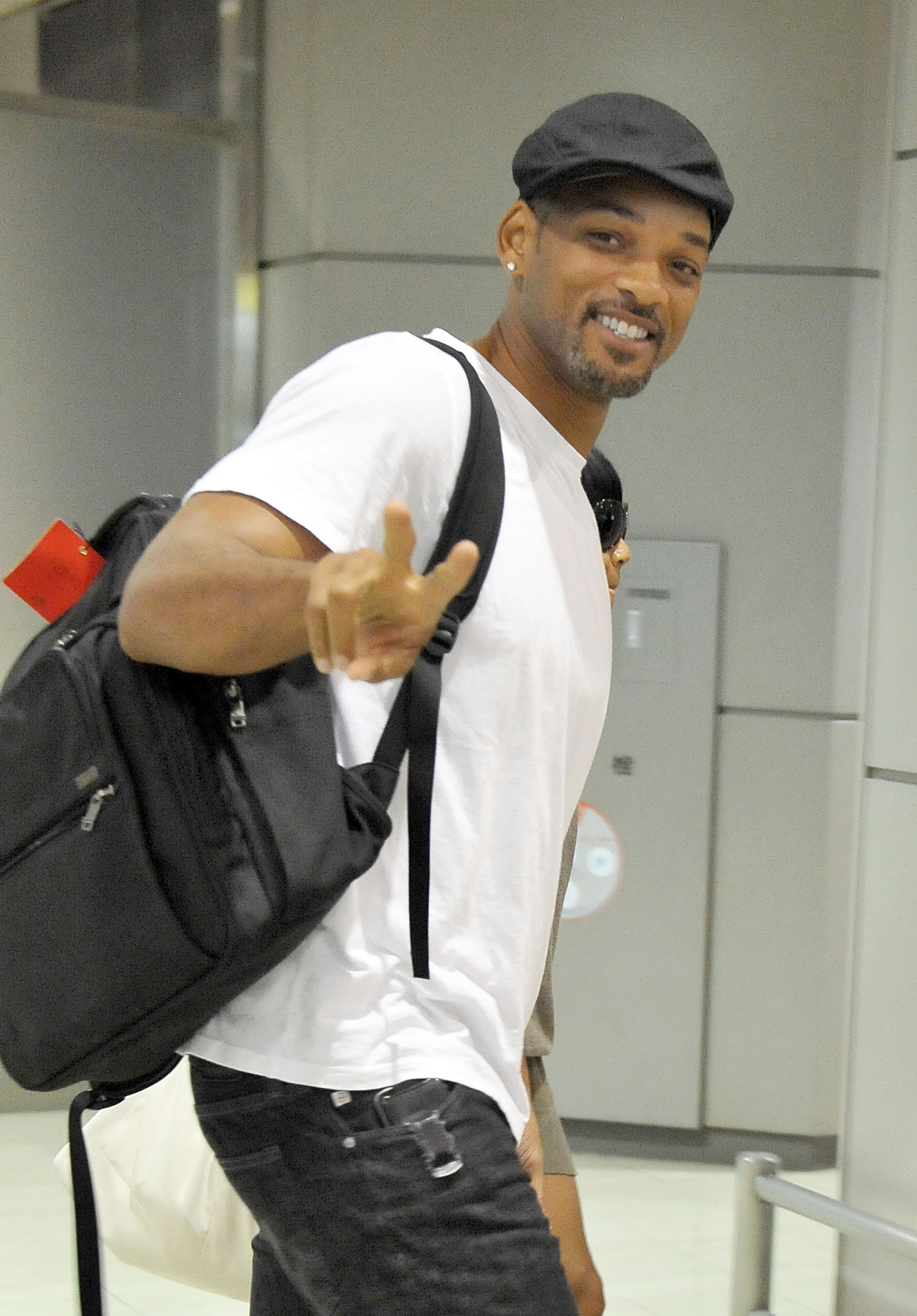 Will Smith arrives at Narita International Airport in Narita, Japan on August 3, 2010