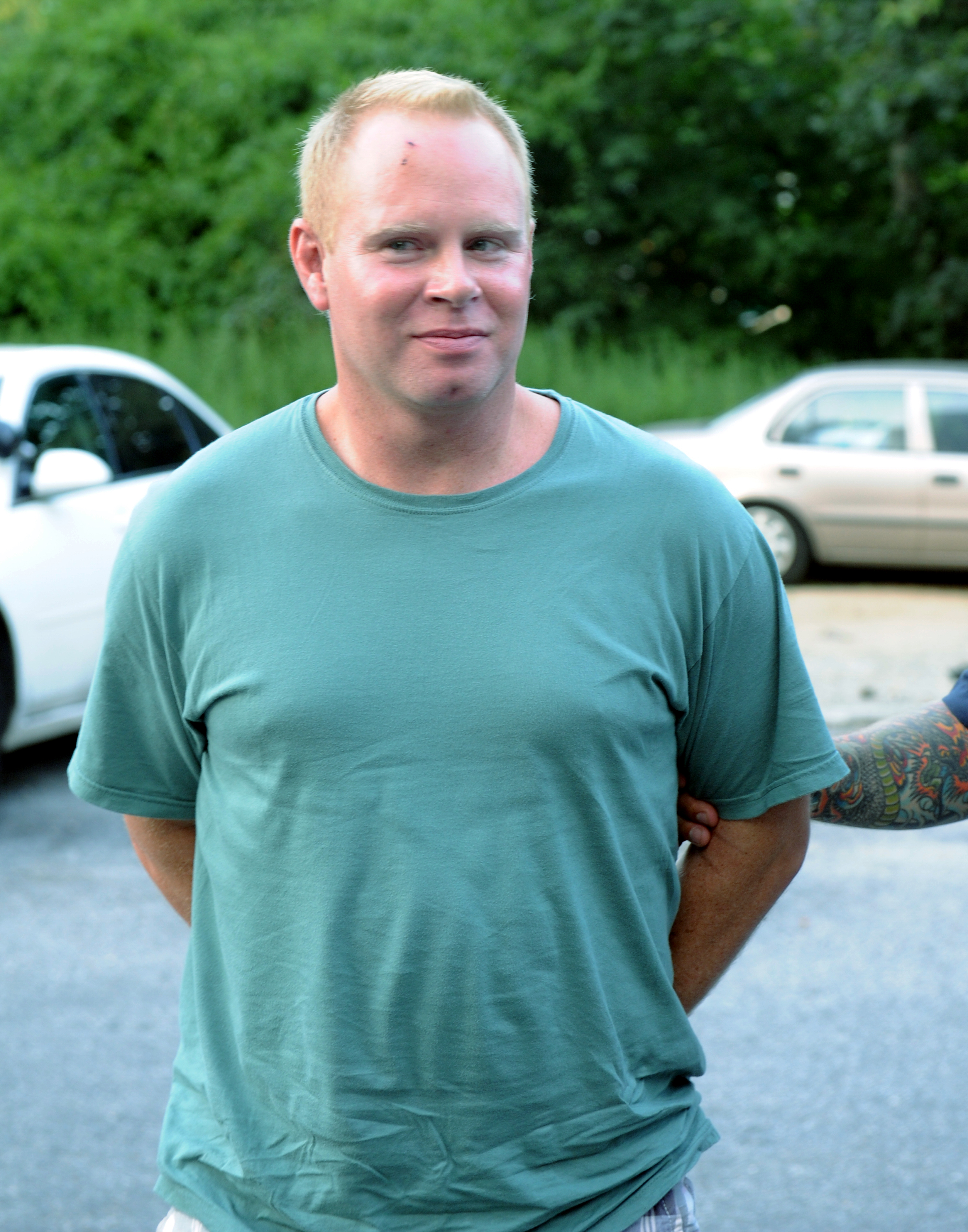 Steven Slater, a jetBlue flight attendant, is pictured in Port Authority, NY, Aug. 9, 2010