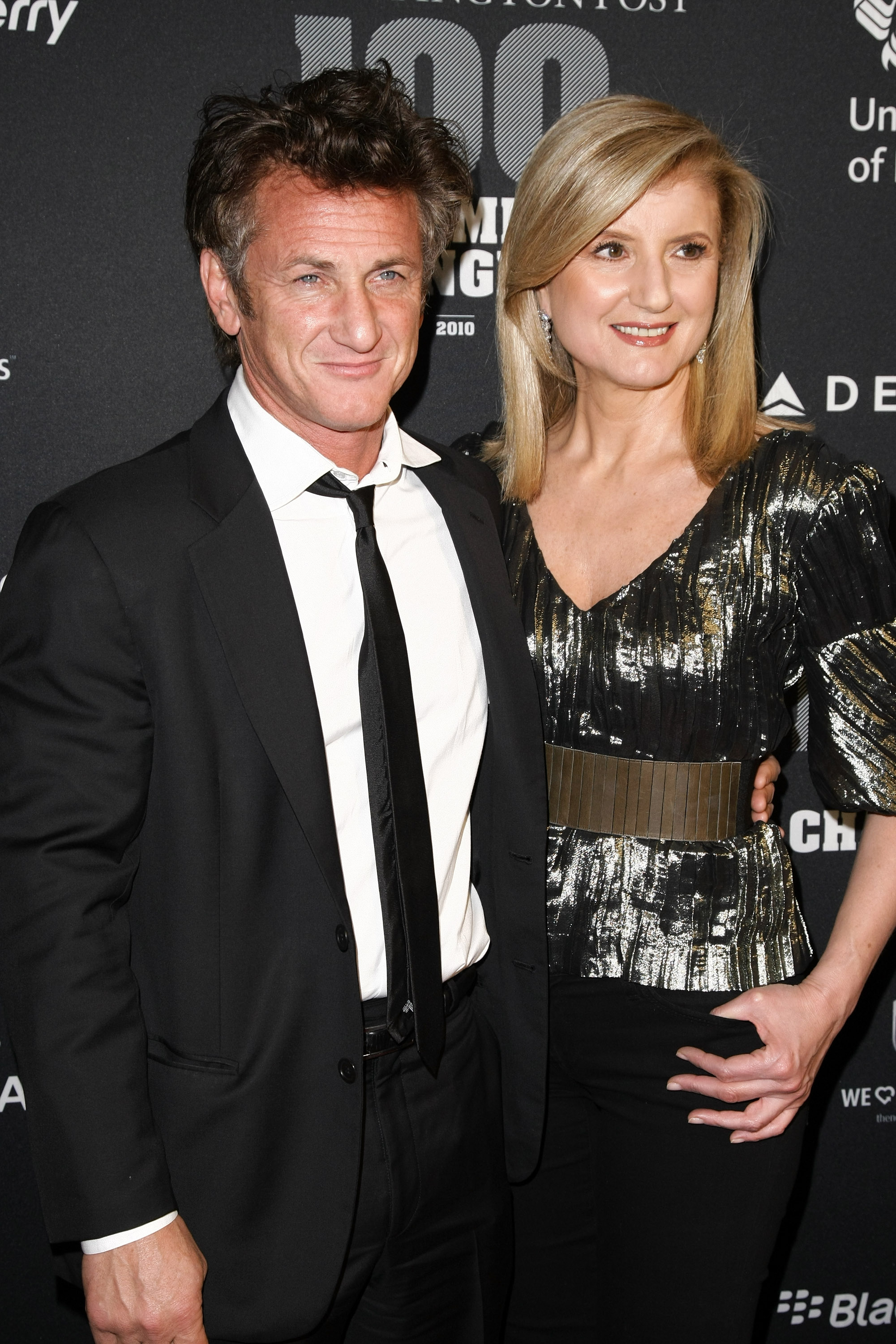 Sean Penn and Arianna Huffington attend the Huffington Post 2010 Game Changers event at Skylight Studio, NYC, October 28, 2010