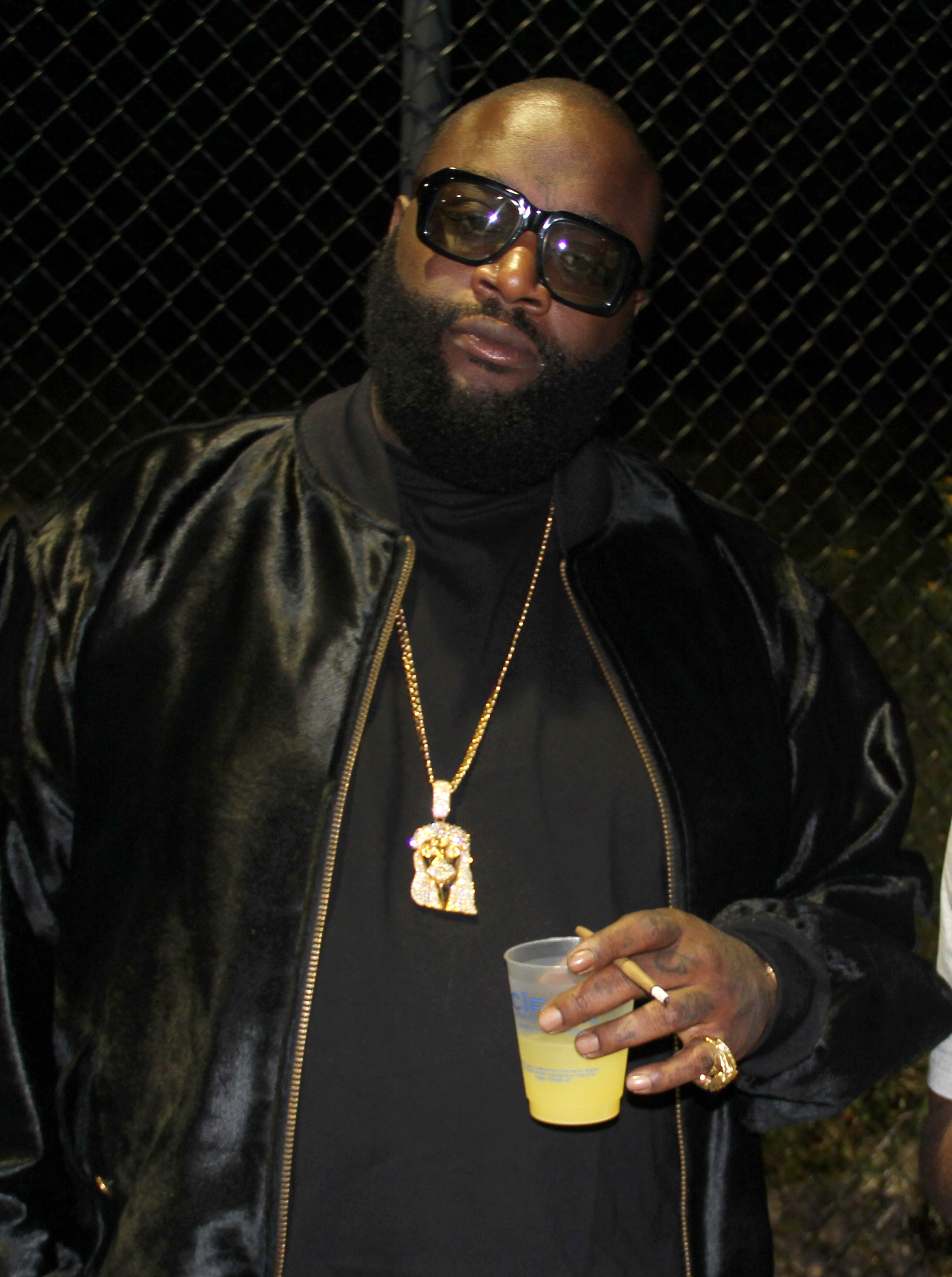 Rick Ross attends the ‘House Party’ music video shoot in Atlanta, GA, on October 2, 2011
