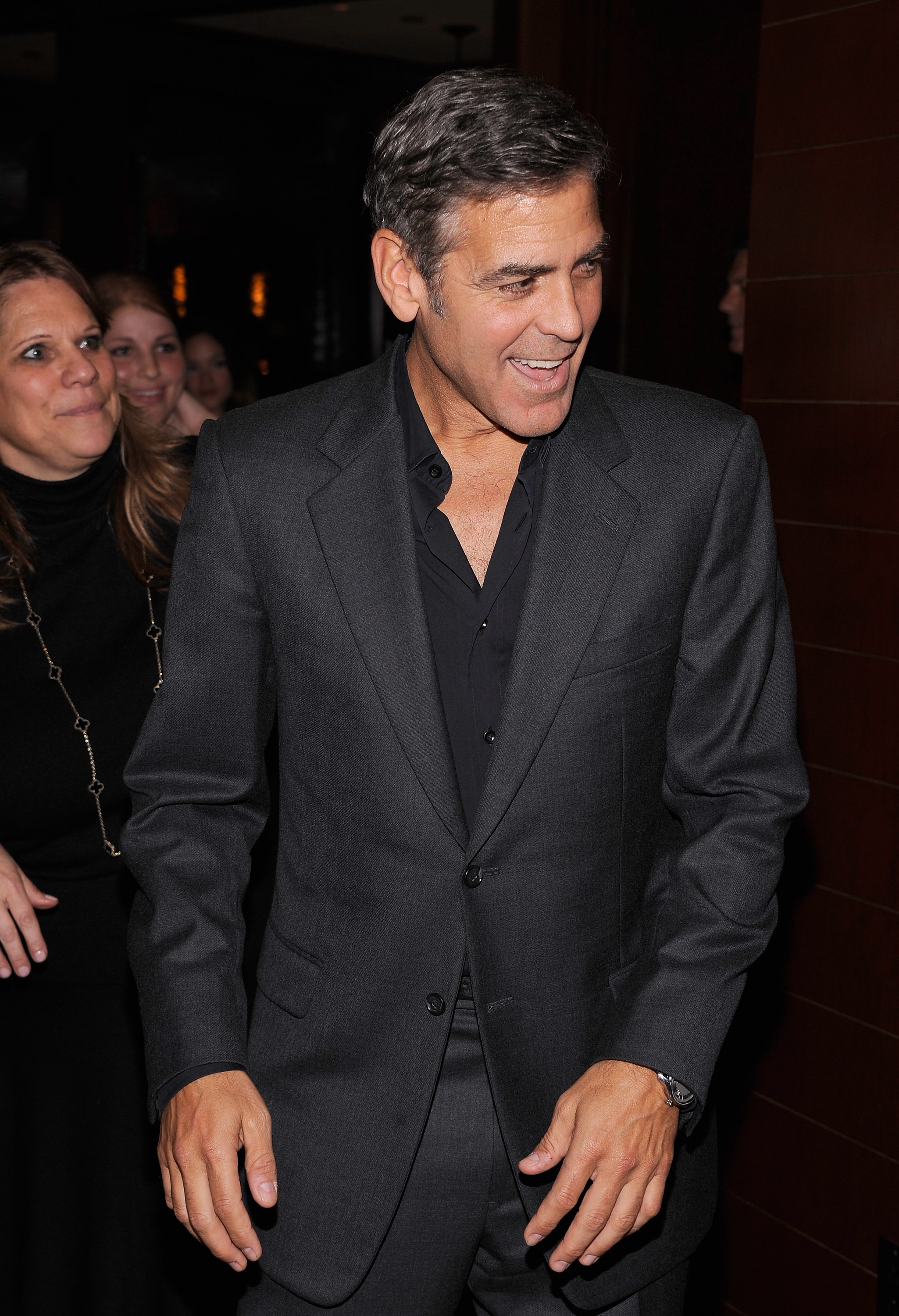 George Clooney is all smiles at the ‘Argo’ screening in New York City on October 9, 2012