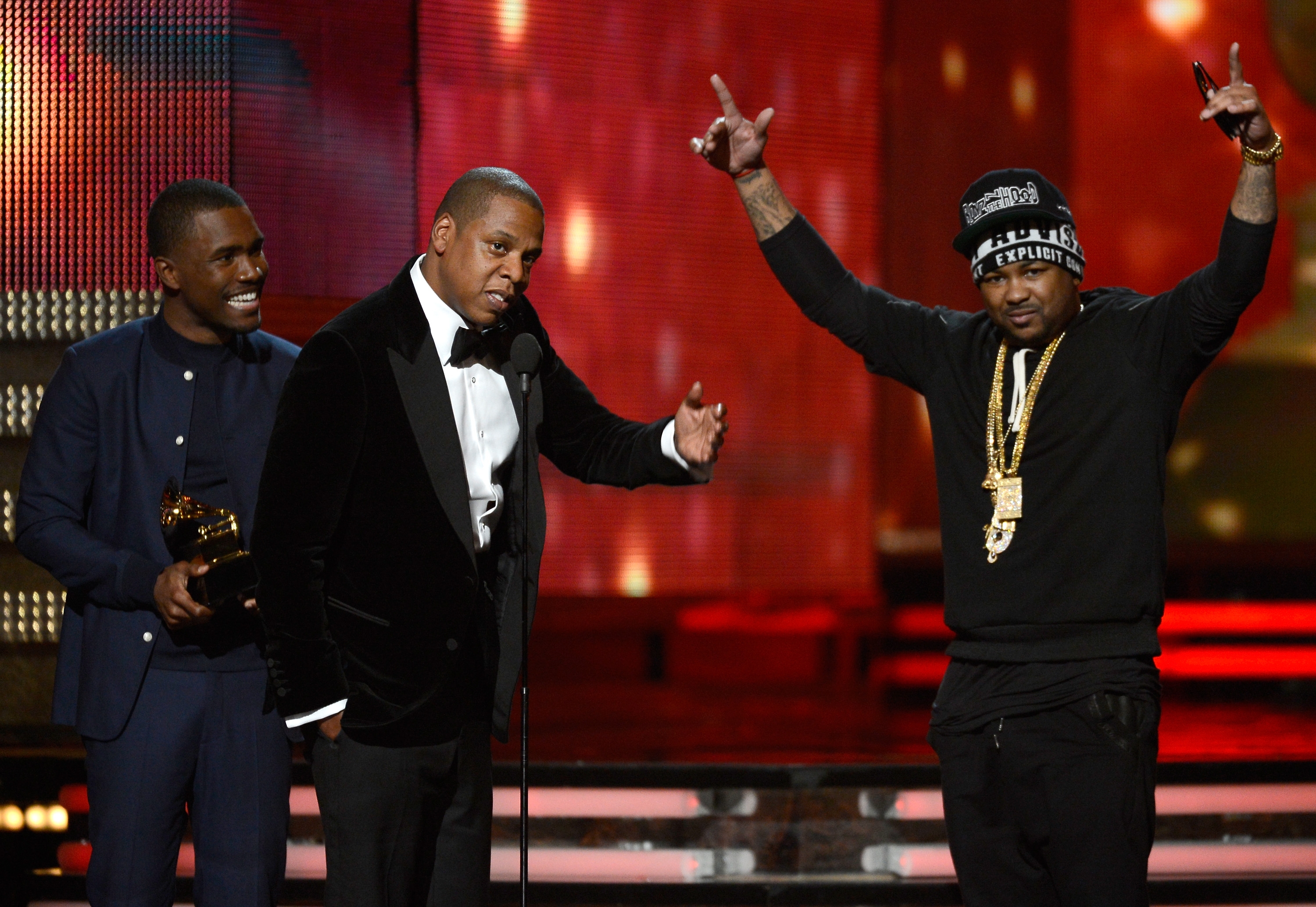 Frank-Ocean-Jay-Z-and-The-Dream-accept-Best-RapSung-Collaboration-award-for-‘No-Church-in-the-Wild’-onstage-at-the-55th-Annual-Grammy-Awards-at-Staples-Center-on-February-10-2013-in-Los-Angeles