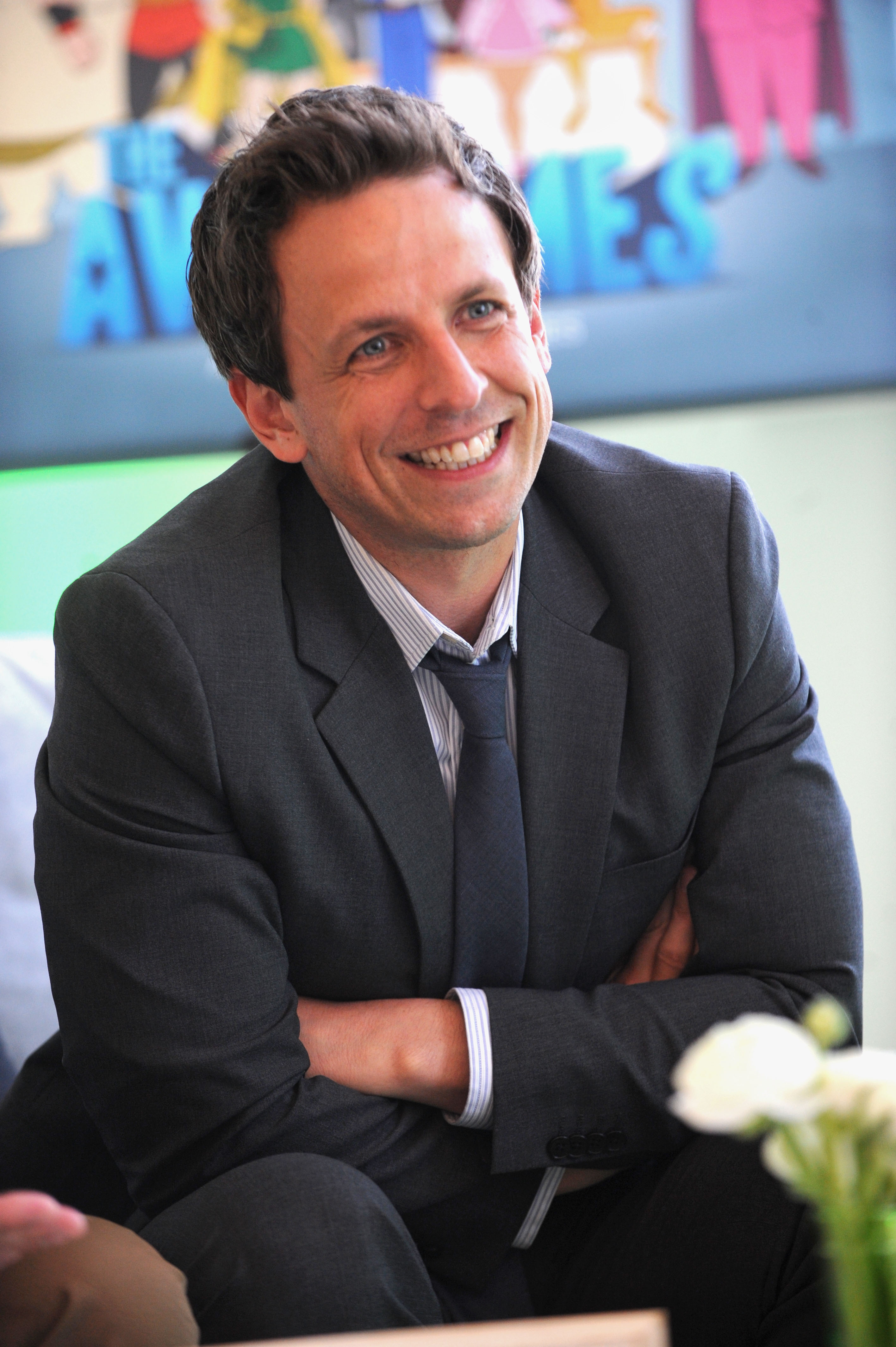 Seth Meyers attends the Hulu NY Press Junket, New York City, on April 30, 2013