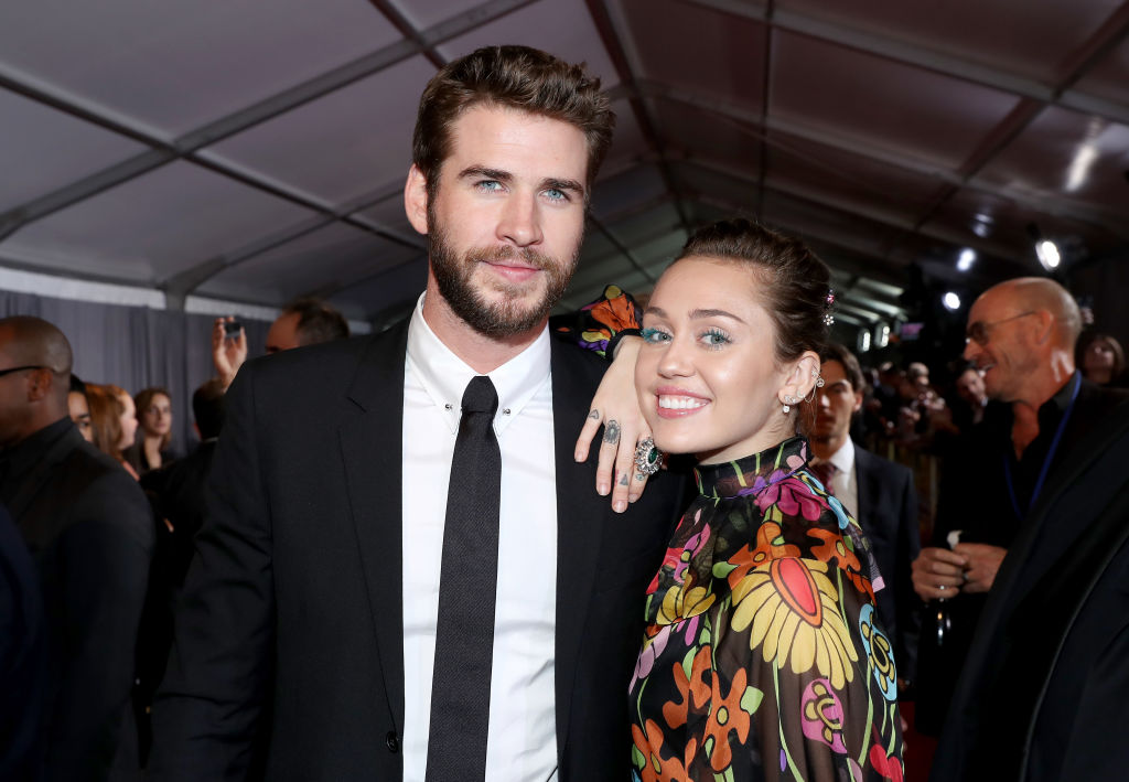 Liam Hemsworth and Miley Cyrus at The World Premiere of Marvel Studios' 'Thor: Ragnarok'