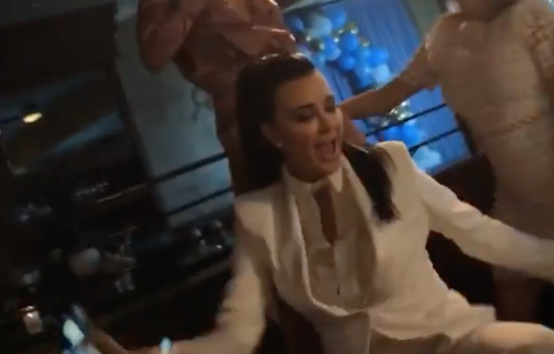 Kyle Richards turned up the heat at Andy Cohen's baby shower.