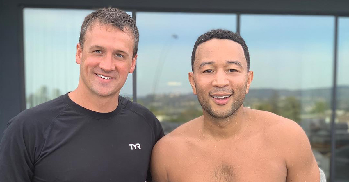John Legend Gets A Swim Lesson From Olympian Ryan Lochte! John Legend Gets A Swim Lesson From Olympian Ryan Lochte!