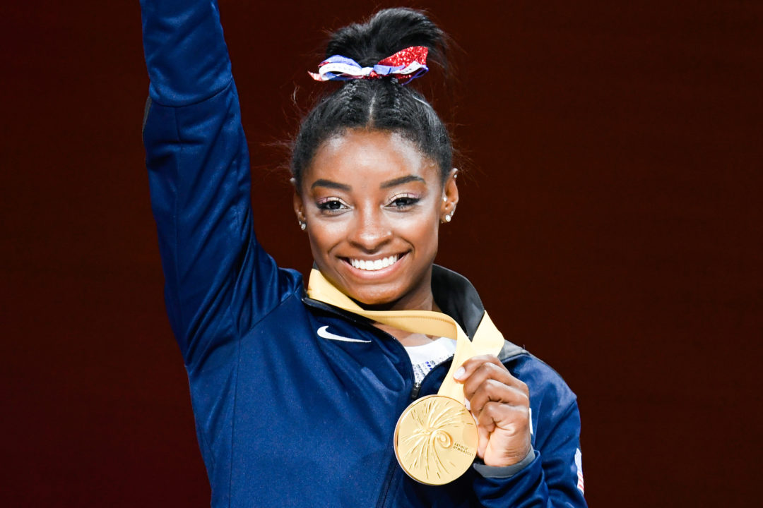 Simone Biles wins fourth gold of world championships as she