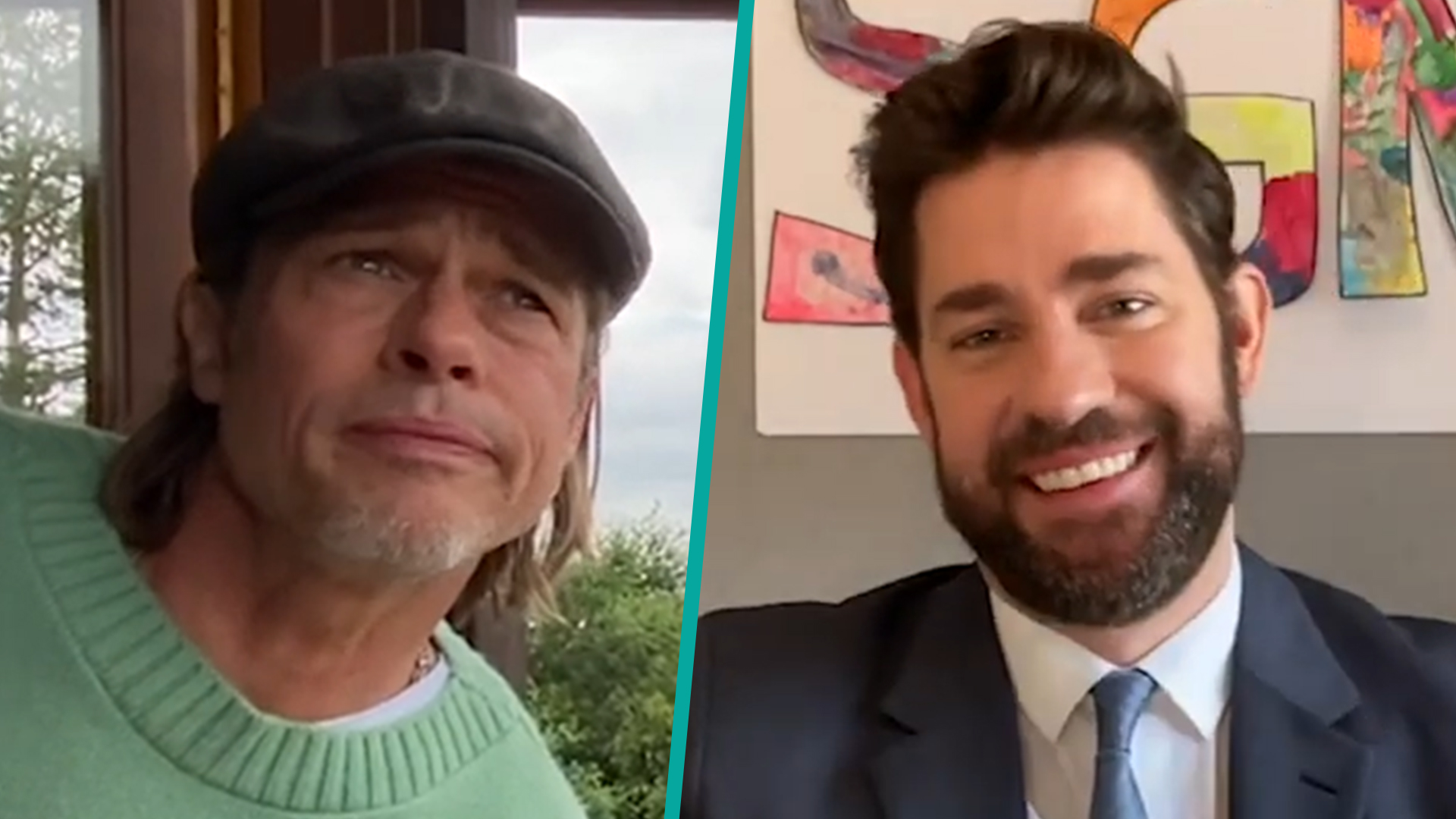 Brad Pitt Delivers Surprise Weather Forecast On John Krasinskis Some