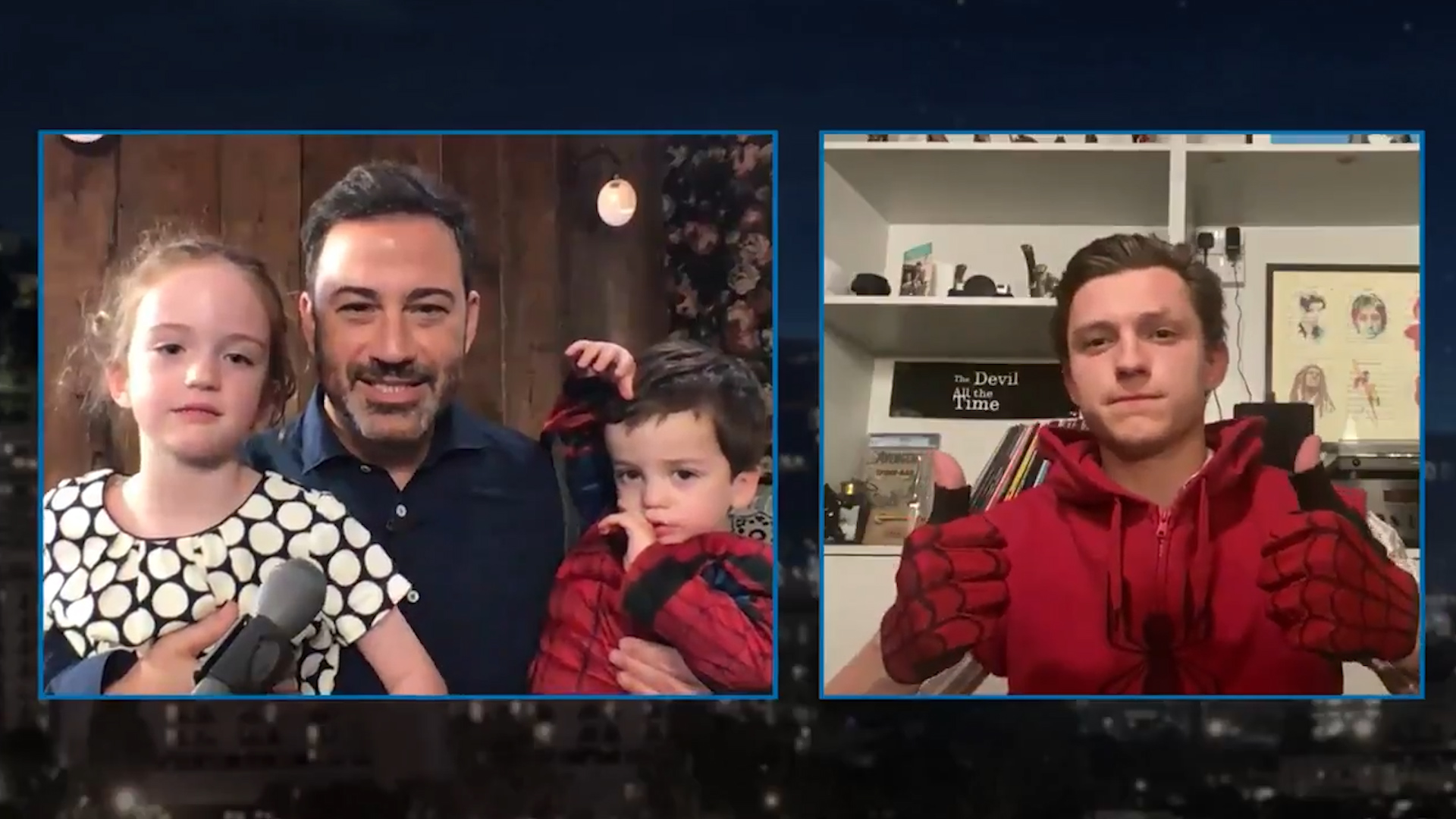 Tom Holland Surprises Jimmy Kimmel’s Son As SpiderMan For 3rd Birthday