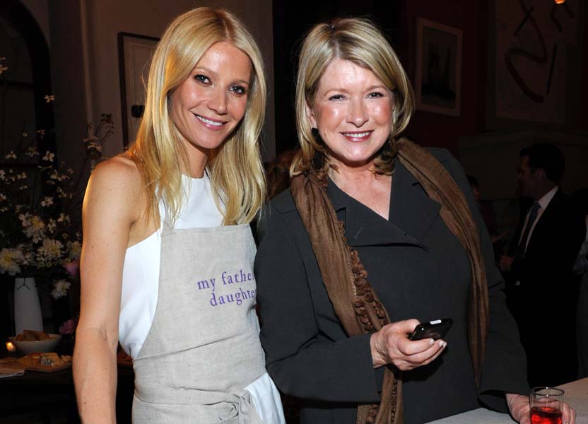 Gwyneth Paltrow and Matha Stewart attend the celebration of ‘My Father’s Daughter’ on April 11, 2011 in New York City