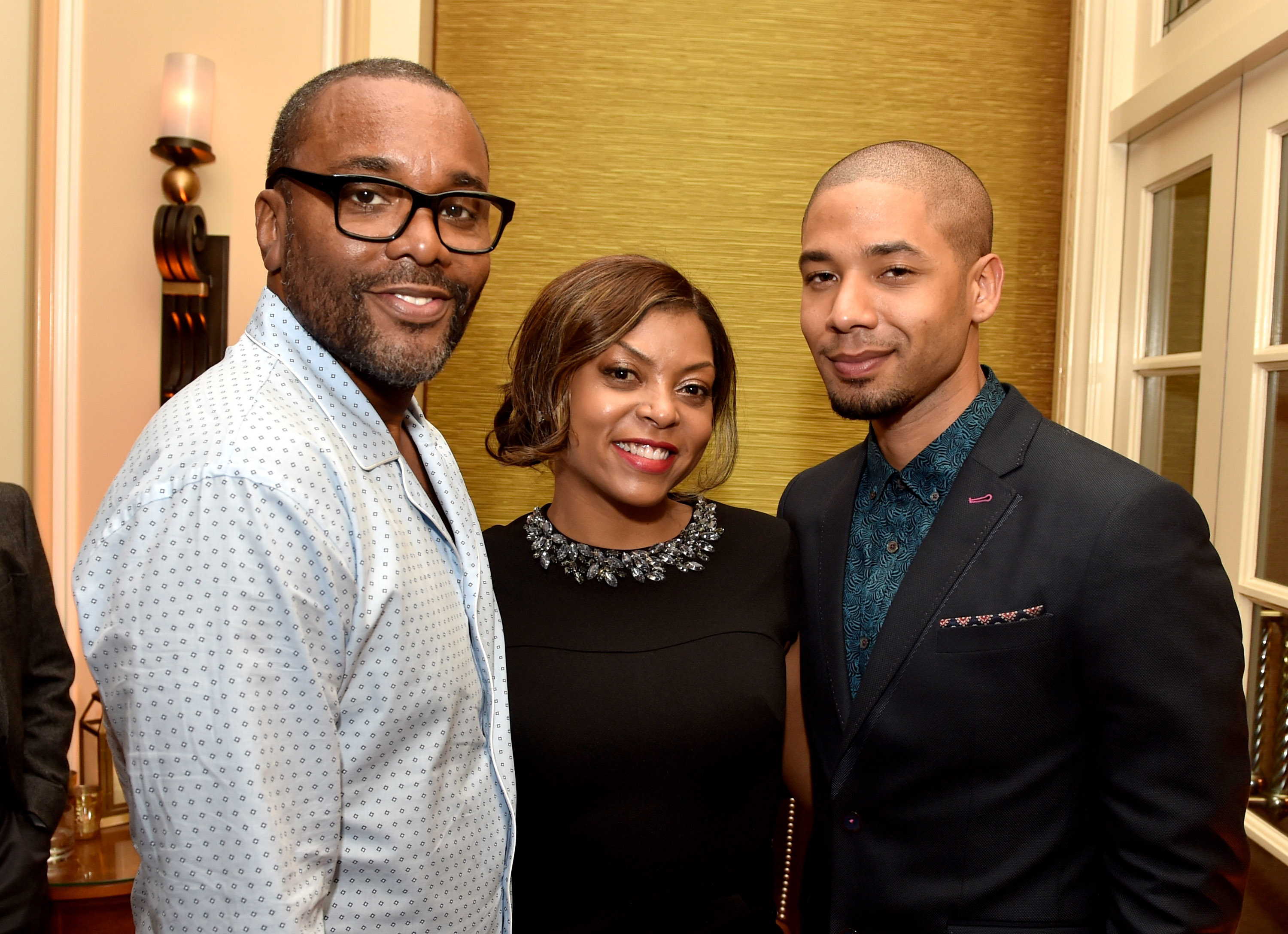 Lee Daniels, actress Taraji P. Henson and actor Jussie Smollett of Fox TV’s Empire pose at the Fox Winter TCA All-Star Party at the Langham Huntington Hotel on January 17, 2015 in Pasadena