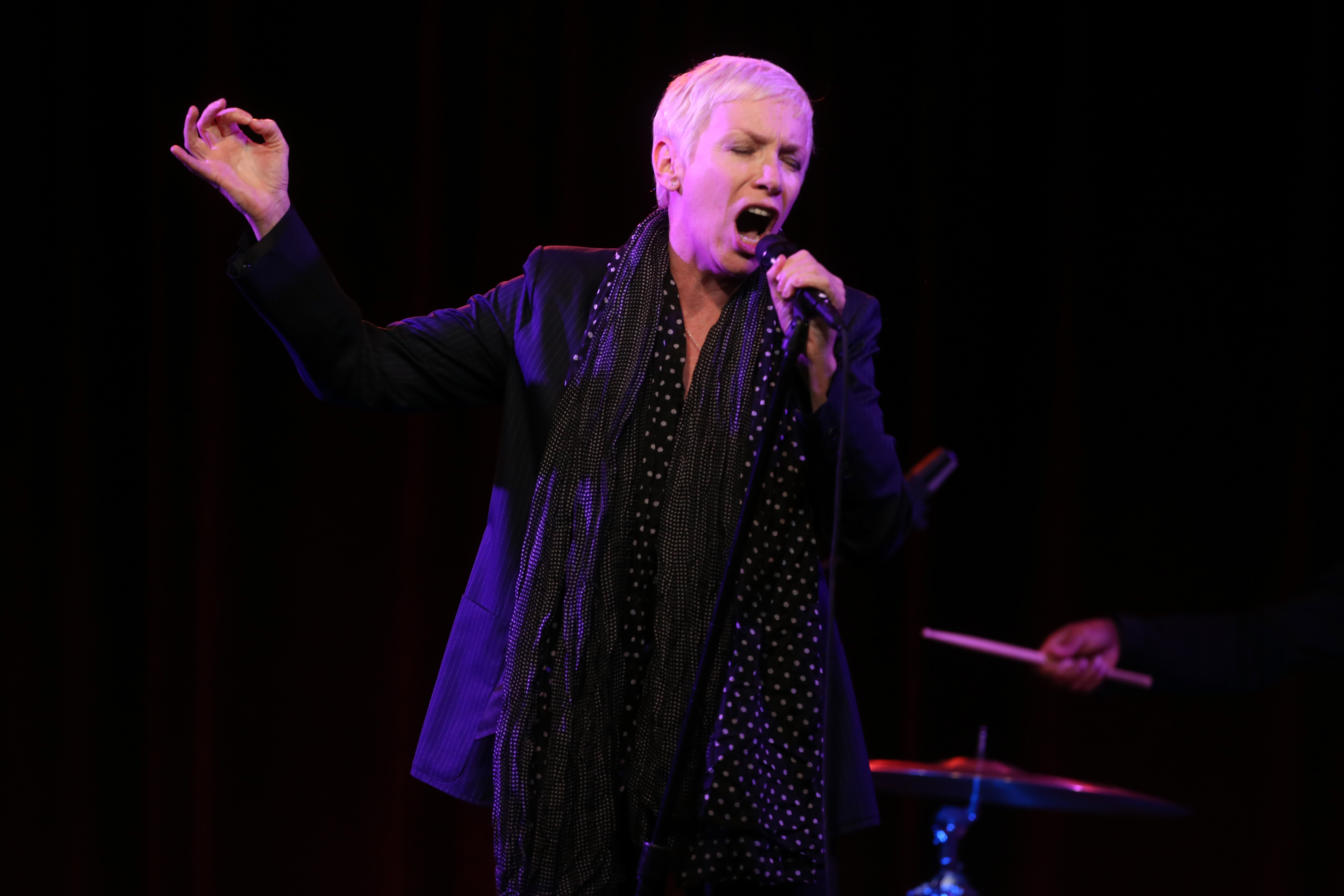 Annie Lennox speaks onstage during the ‘Great Performances Annie Lennox: Nostalgia in Concert’ panel discussion at the PBS Network portion of the Television Critics Association press tour at Langham Hotel on January 19, 2015 in Pasadena