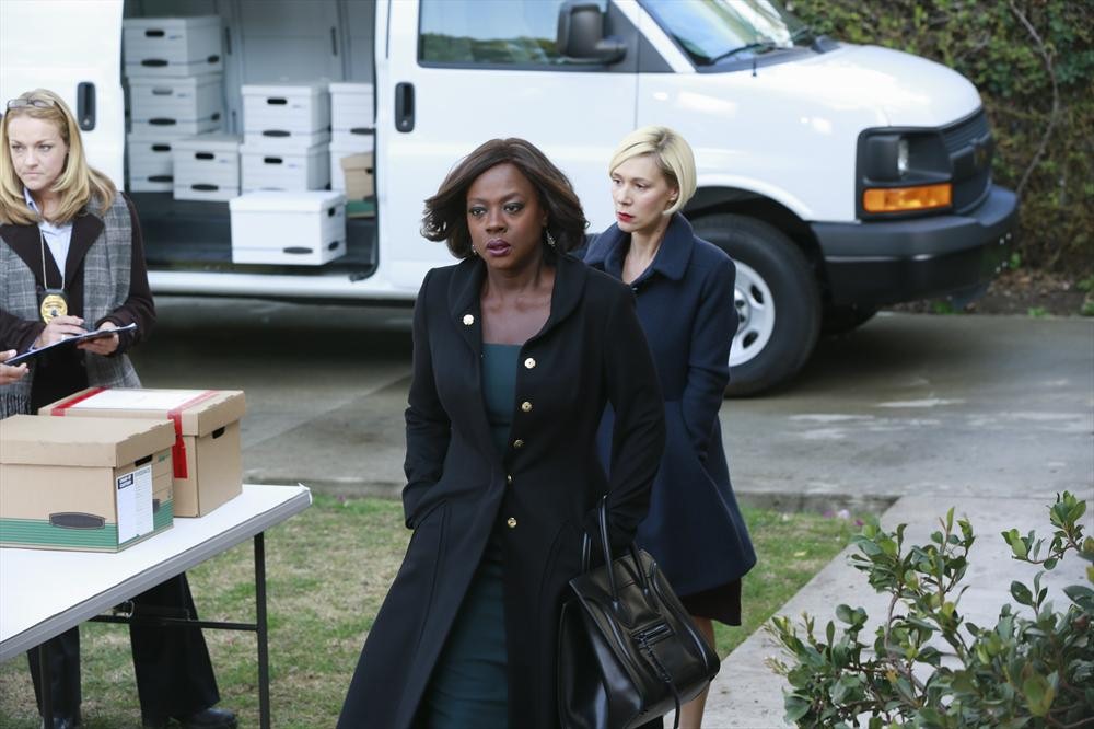 Viola Davis and Liza Weil in a scene from the ‘Hello Raskolnikov’ episode of ‘How To Get Away With Murder’
