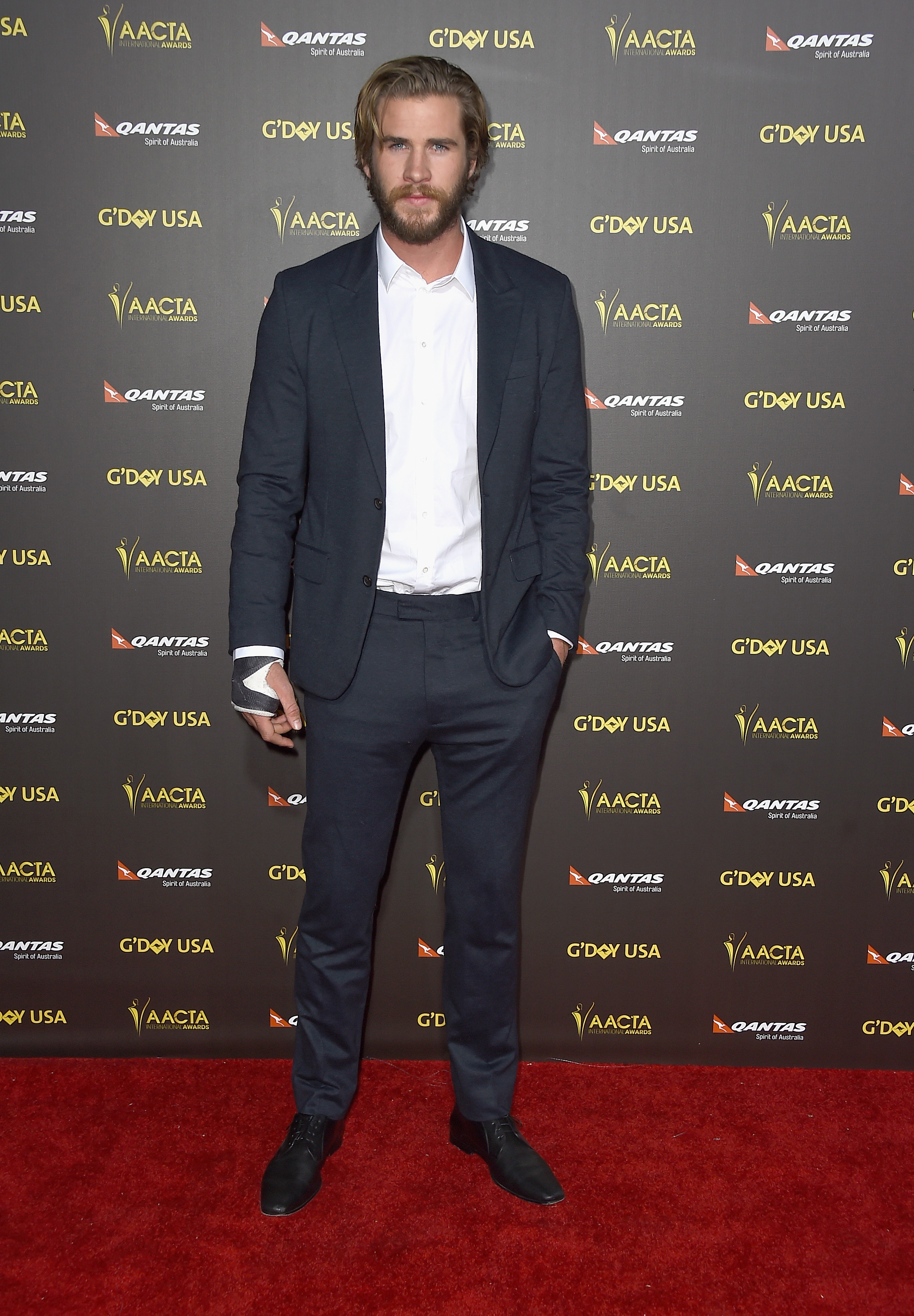 Liam Hemsworth arrives at the 2015 G’Day USA Gala Featuring The AACTA International Awards Presented By QANTAS at the Hollywood Palladium on January 31, 2015 in Los Angeles