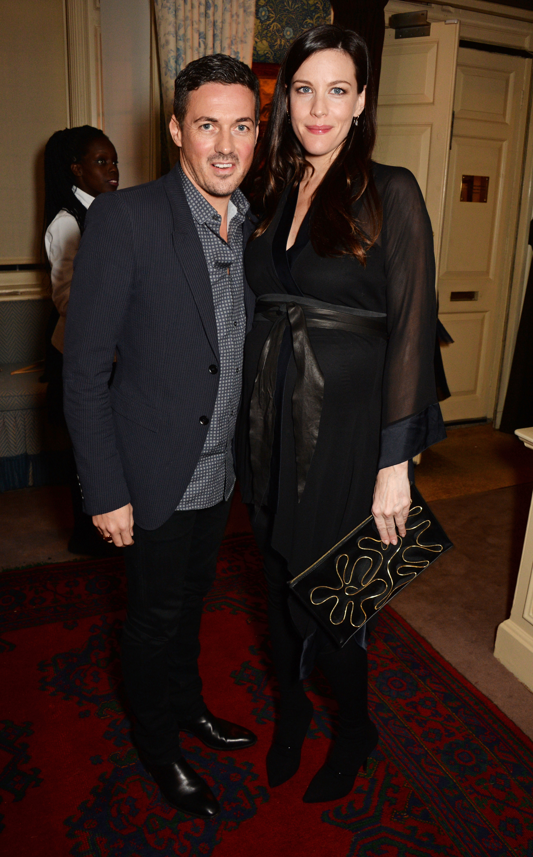 Dave Gardner and Liv Tyler attend a party hosted by David Beckham and Alister Mackie to celebrate Another Man Magazine at Mark’s Club on November 20, 2014 in London, England