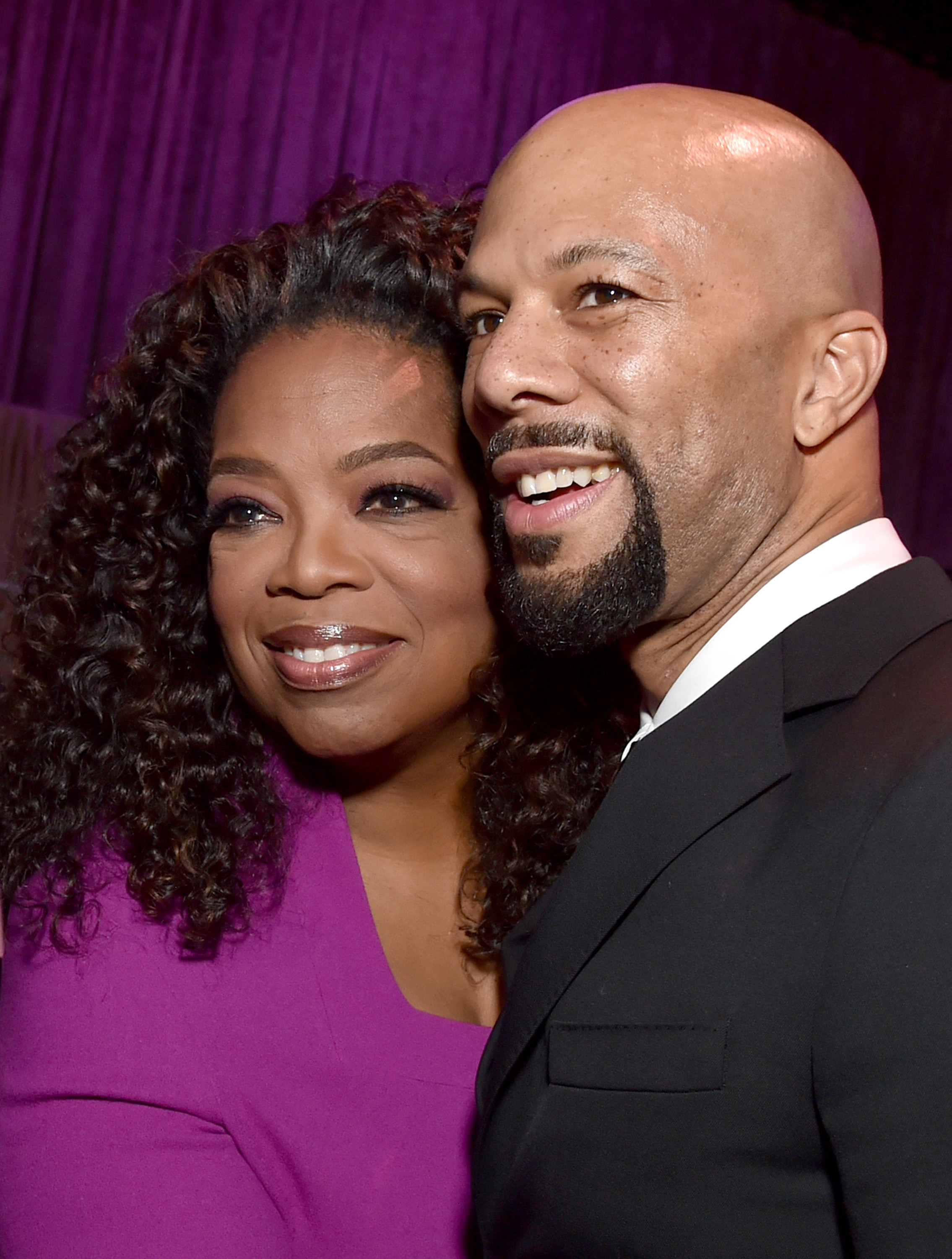 Oprah Winfrey and Common attend the 87th Annual Academy Awards Nominee Luncheon at The Beverly Hilton Hotel on February 2, 2015 in Beverly Hills, Calif.