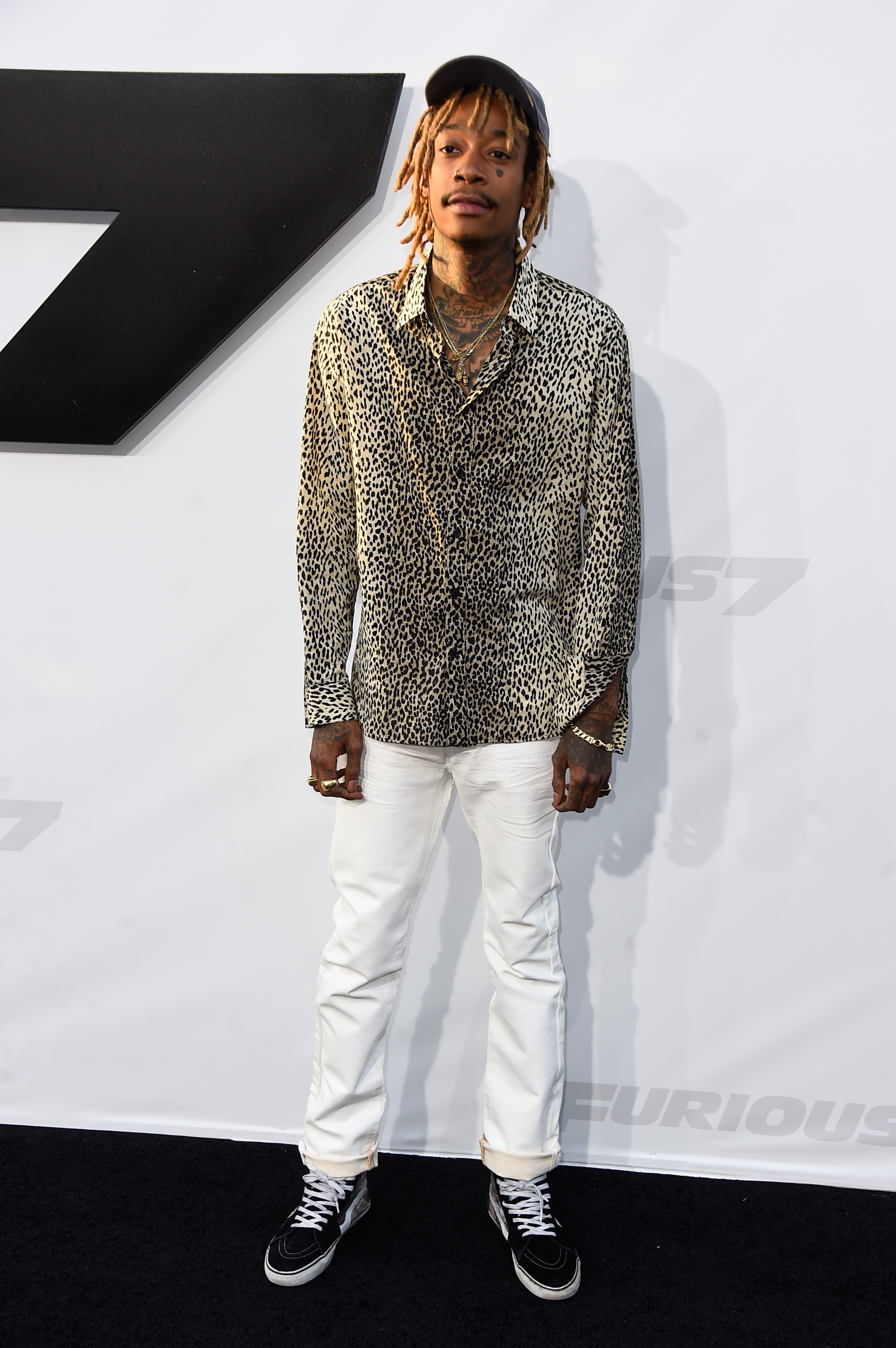 Wiz Khalifa attends Universal Pictures’ ‘Furious 7’ premiere at TCL Chinese Theatre on April 1, 2015 in Hollywood, Calif.