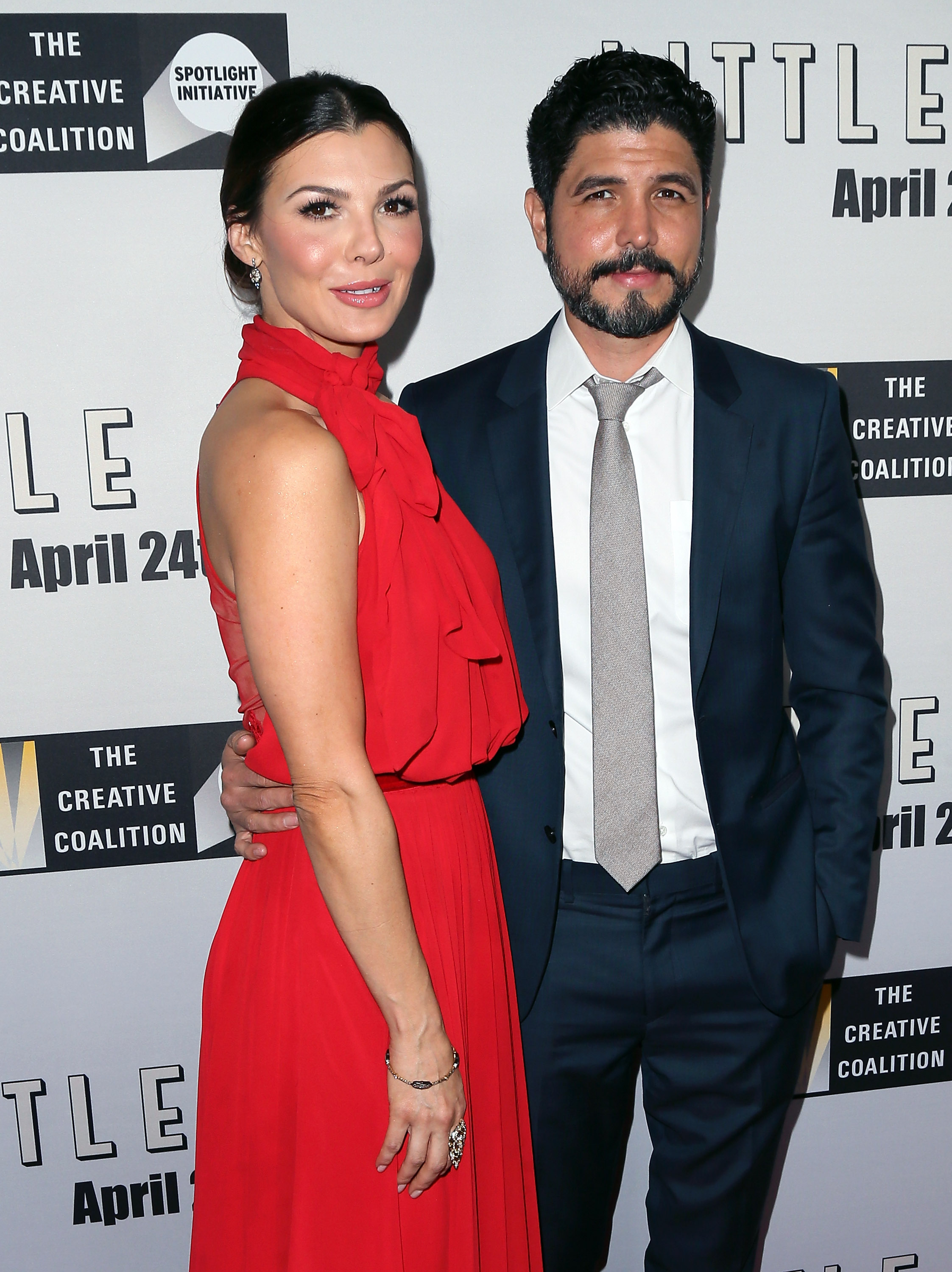 Ali Landry and husband director Alejandro Monteverde attend the premiere of Open Road Films’ ‘Little Boy’ at Regal Cinemas L.A. Live on April 14, 2015 in Los Angeles