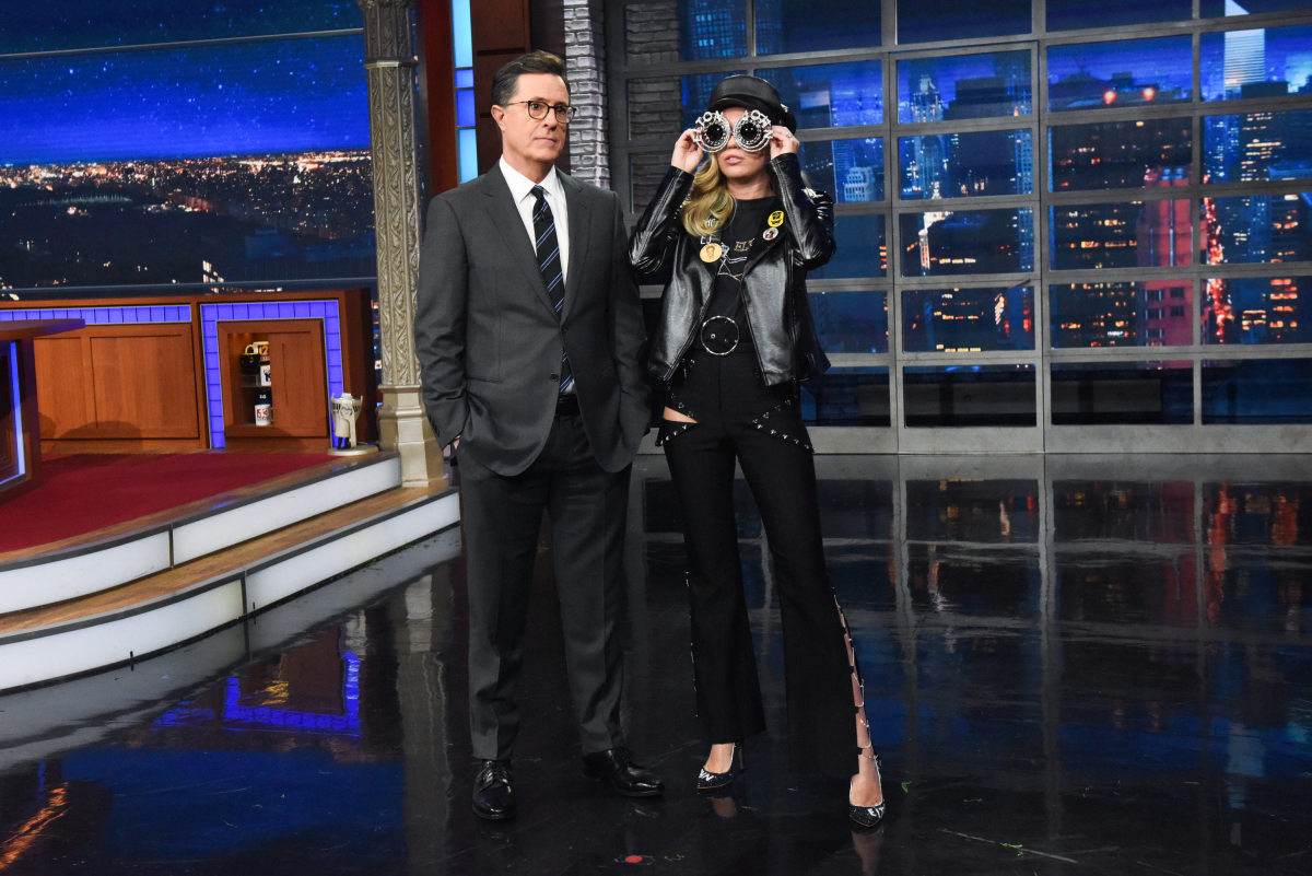 Miley Cyrus & Stephen Colbert Compete To Decide Who Is The Bigger Elton John Fan