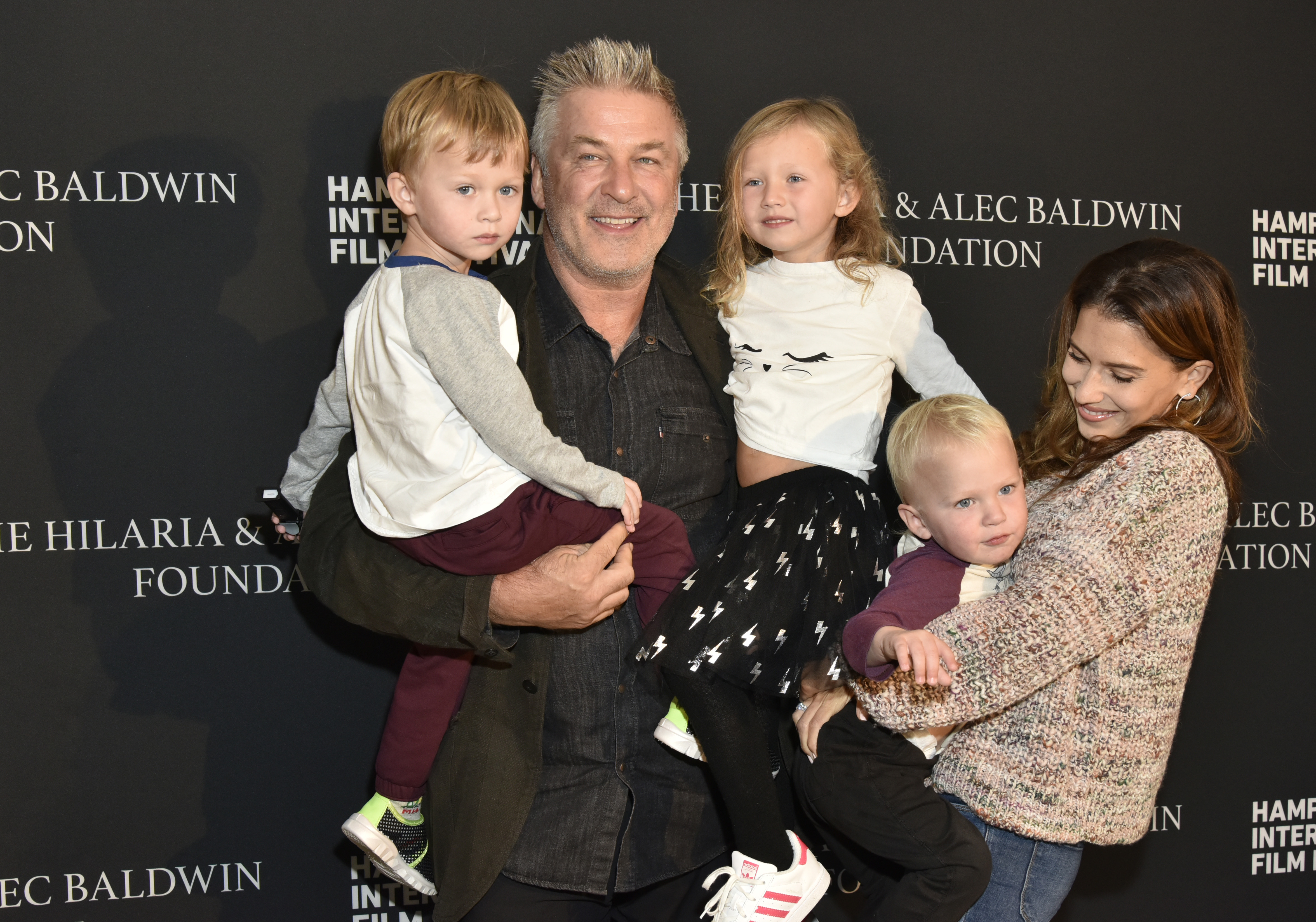 Alec Baldwin & Hilaria Baldwin Bring 3 Of Their Children To Red Carpet