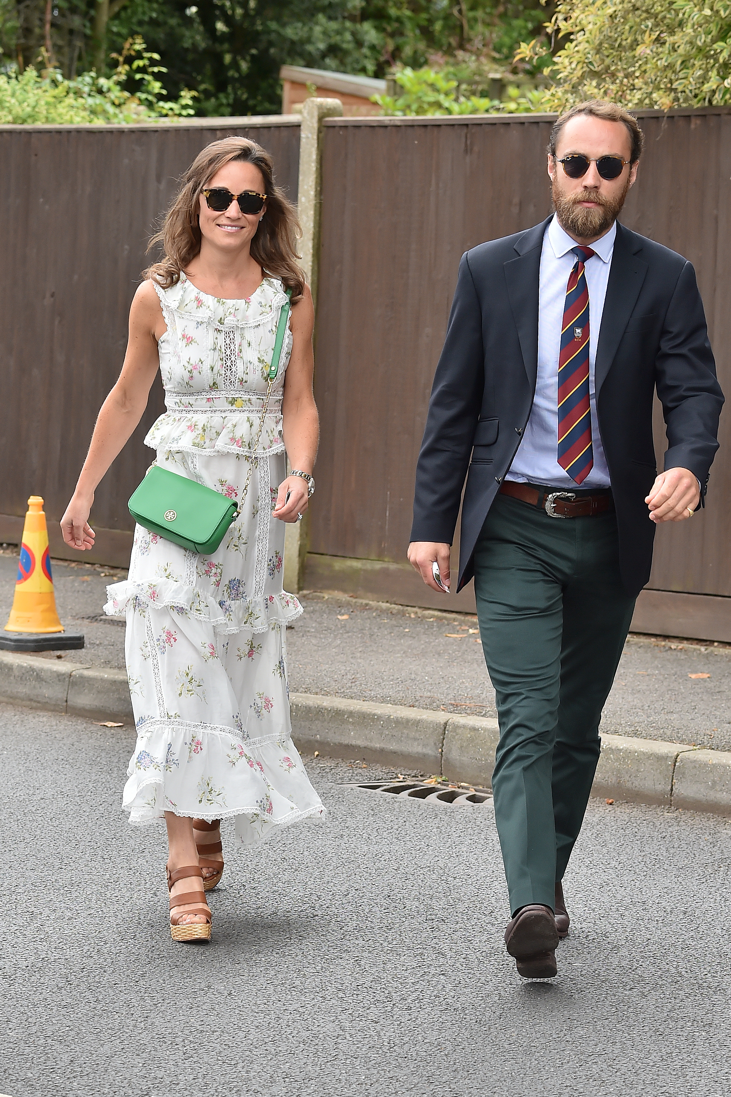 Pippa Middleton & James Middleton seen arriving for day thirteen at The Championships at Wimbledon on July 16, 2017 in London