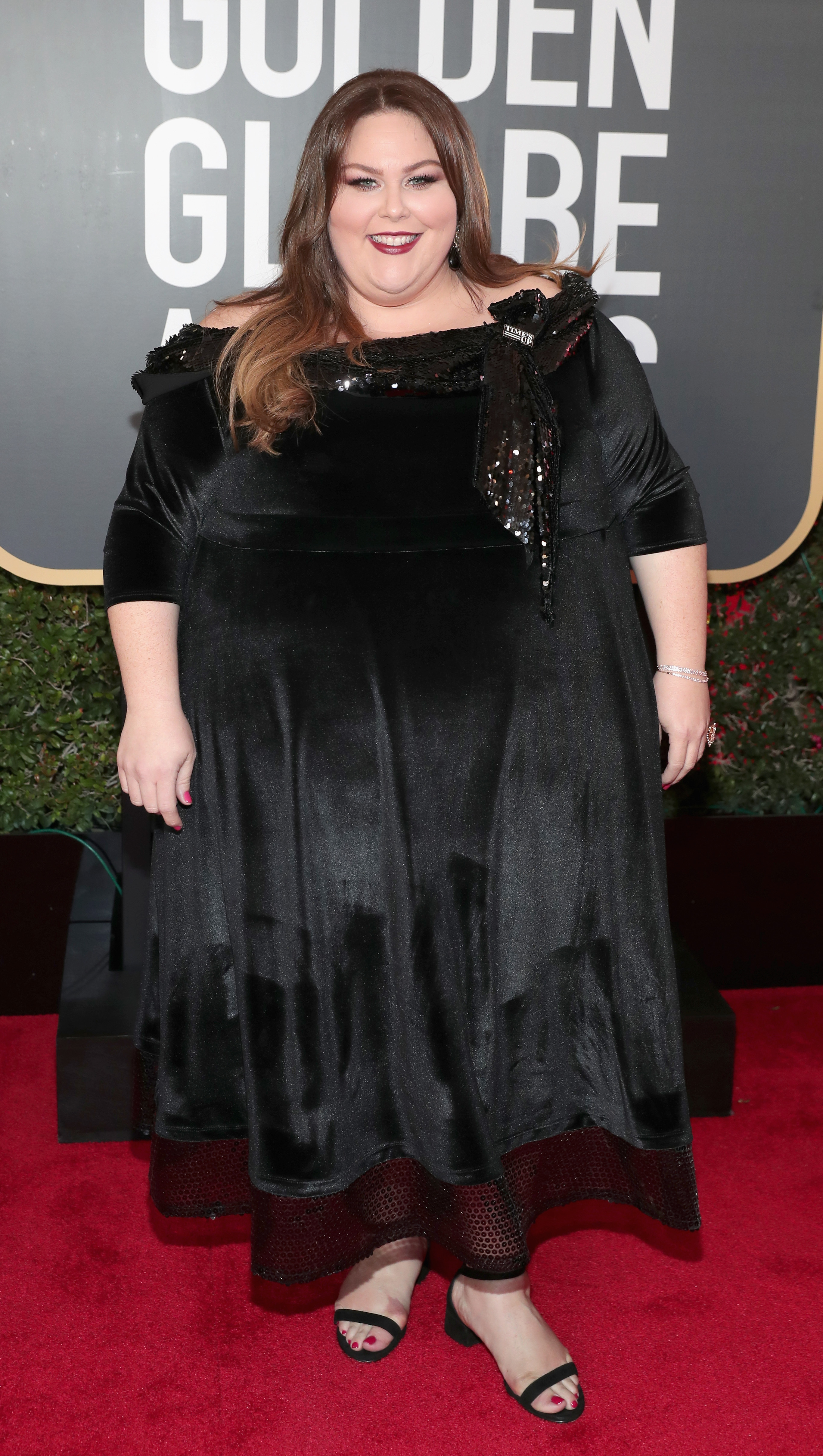 Chrissy Metz arrives to the 75th Annual Golden Globe Awards held at the Beverly Hilton Hotel on January 7, 2018