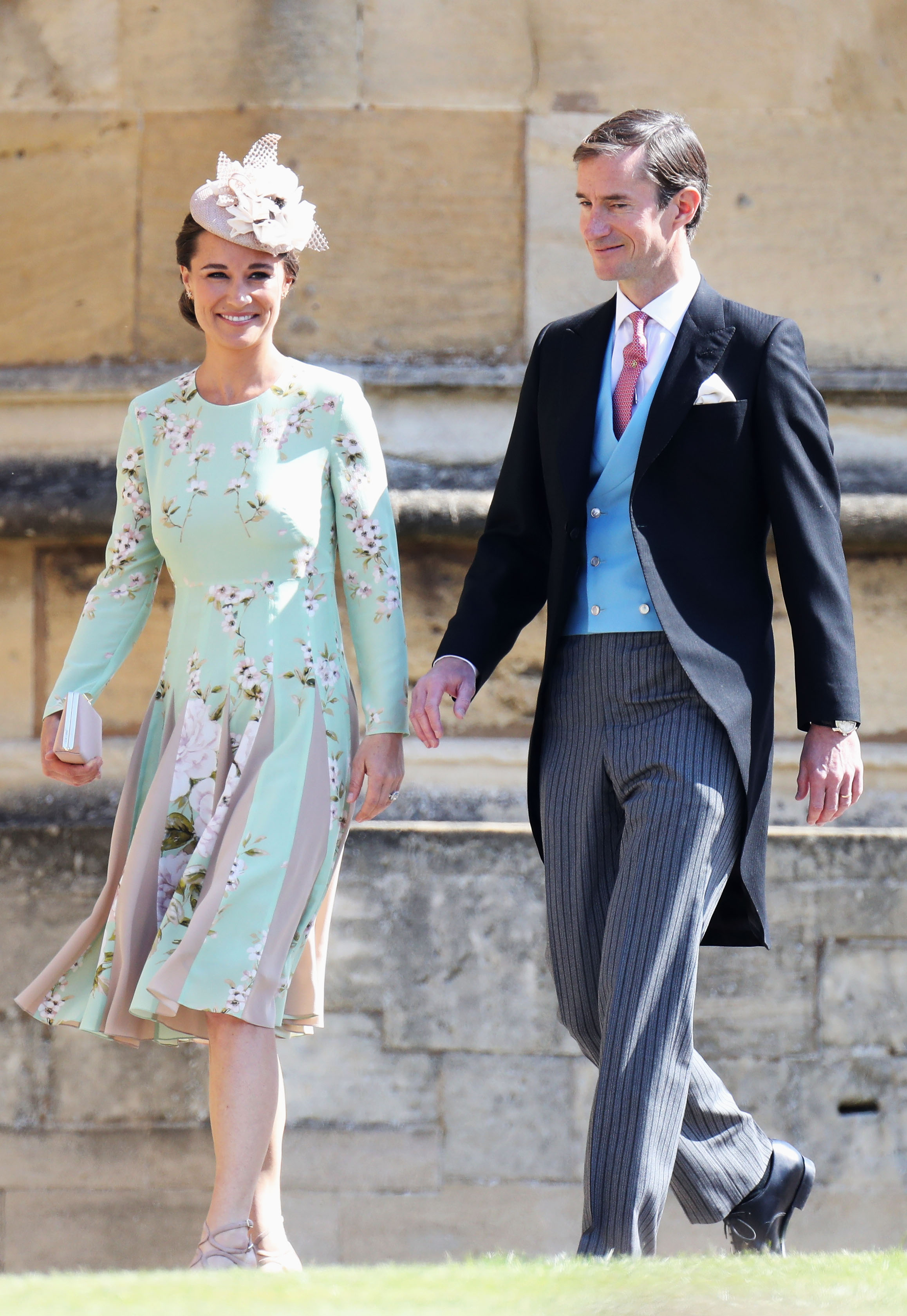 Pippa Middleton In Mint Green Floral Dress