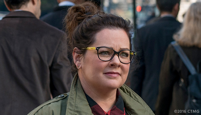 Melissa McCarthy in a photo from the ‘Ghostbusters’ reboot on Feb. 3, 2016