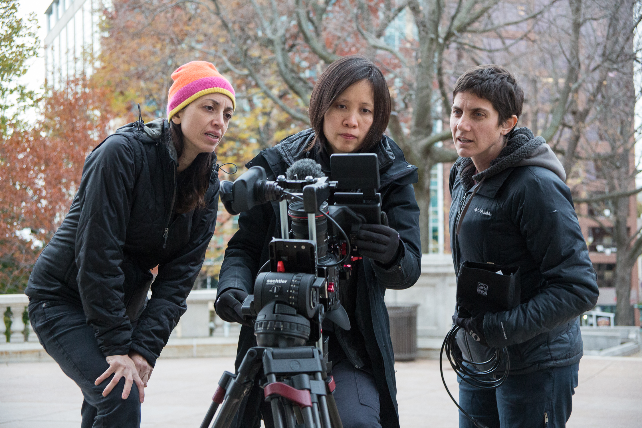 Laura Ricciardi, Iris Ng and Moira Demos work on Netflix’s ‘Making a Murderer’