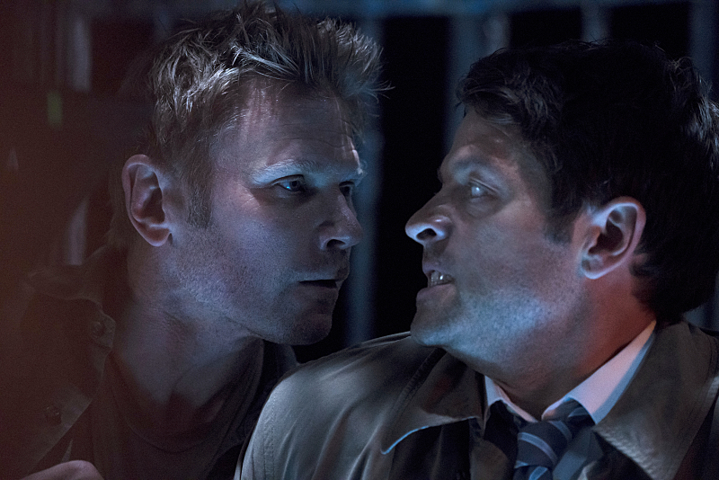 Mark Pellegrino as Lucifer and Misha Collins as Castiel in ‘Supernatural’