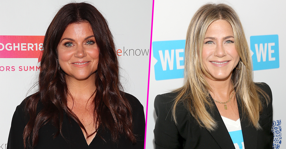 Tiffani Thiessen and Jennifer Aniston