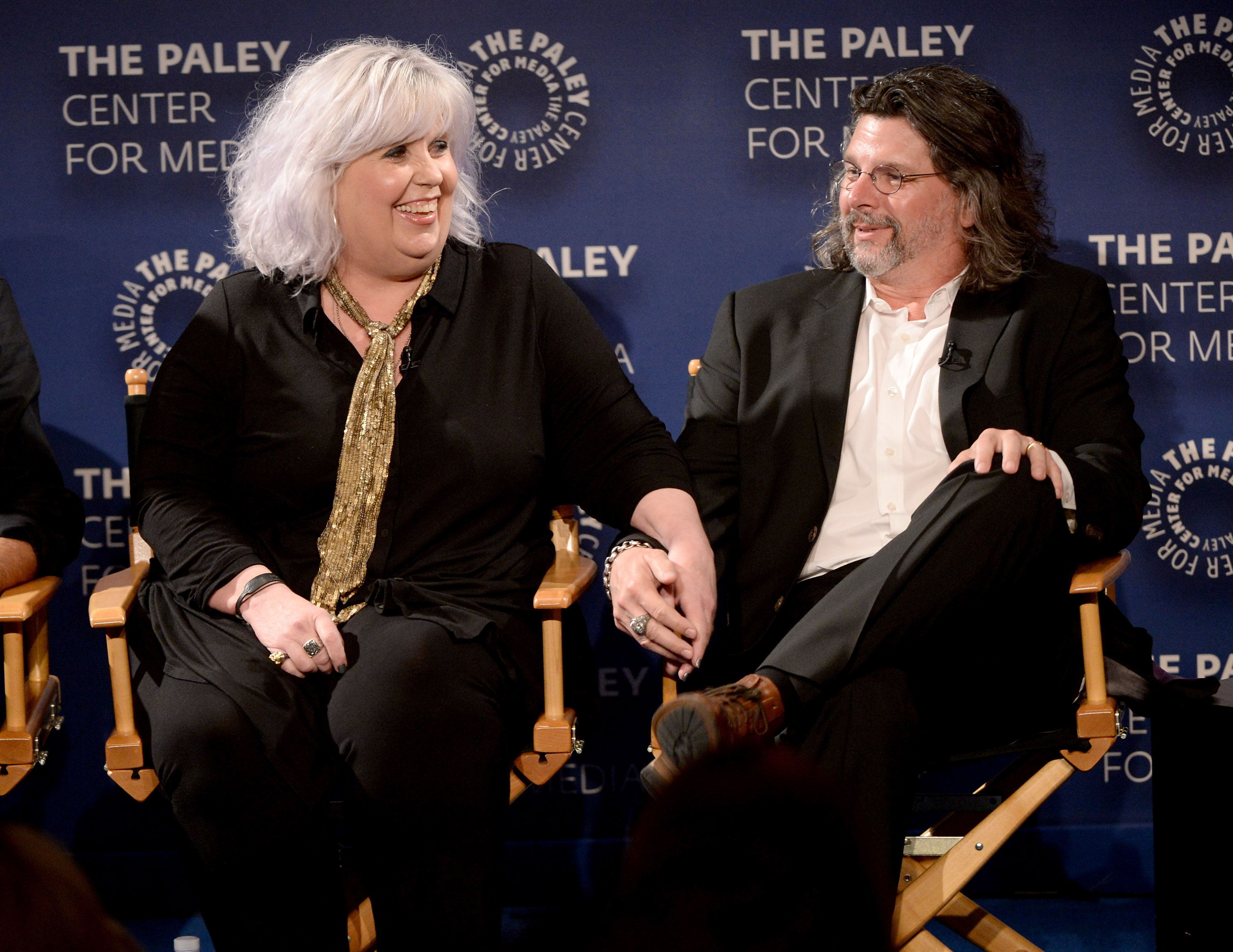 Costume Designer Terry Dresbach and Executive Producer Ronald D. Moore attend The Artistry of 'Outlander' at The Paley Center for Media in Beverly Hills, June 6, 2016