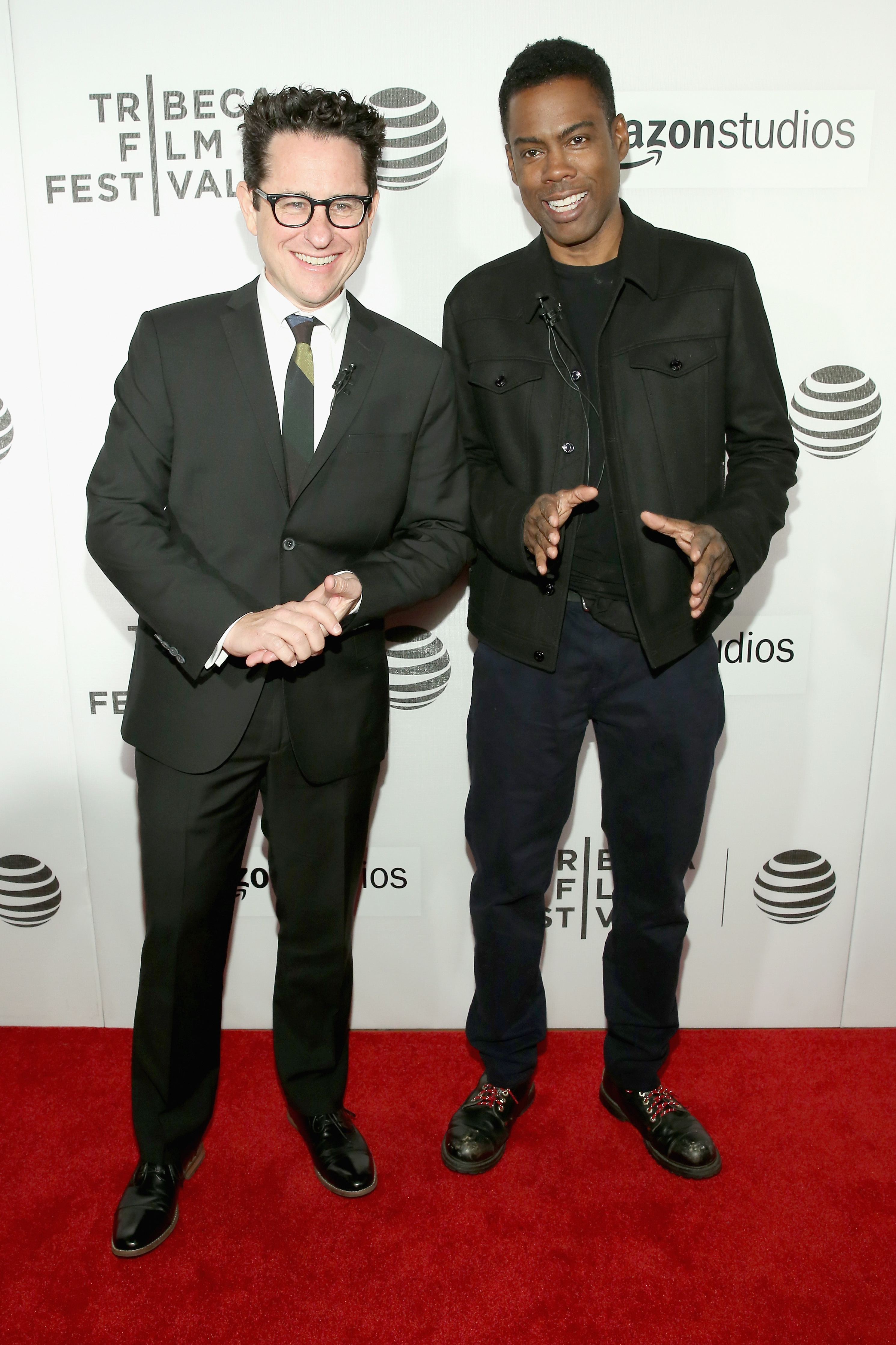 J.J. Abrams and Chris Rock attend the Tribeca Talks Directors Series: J.J. Abrams With Chris Rock at BMCC John Zuccotti Theater on April 15, 2016 in New York City
