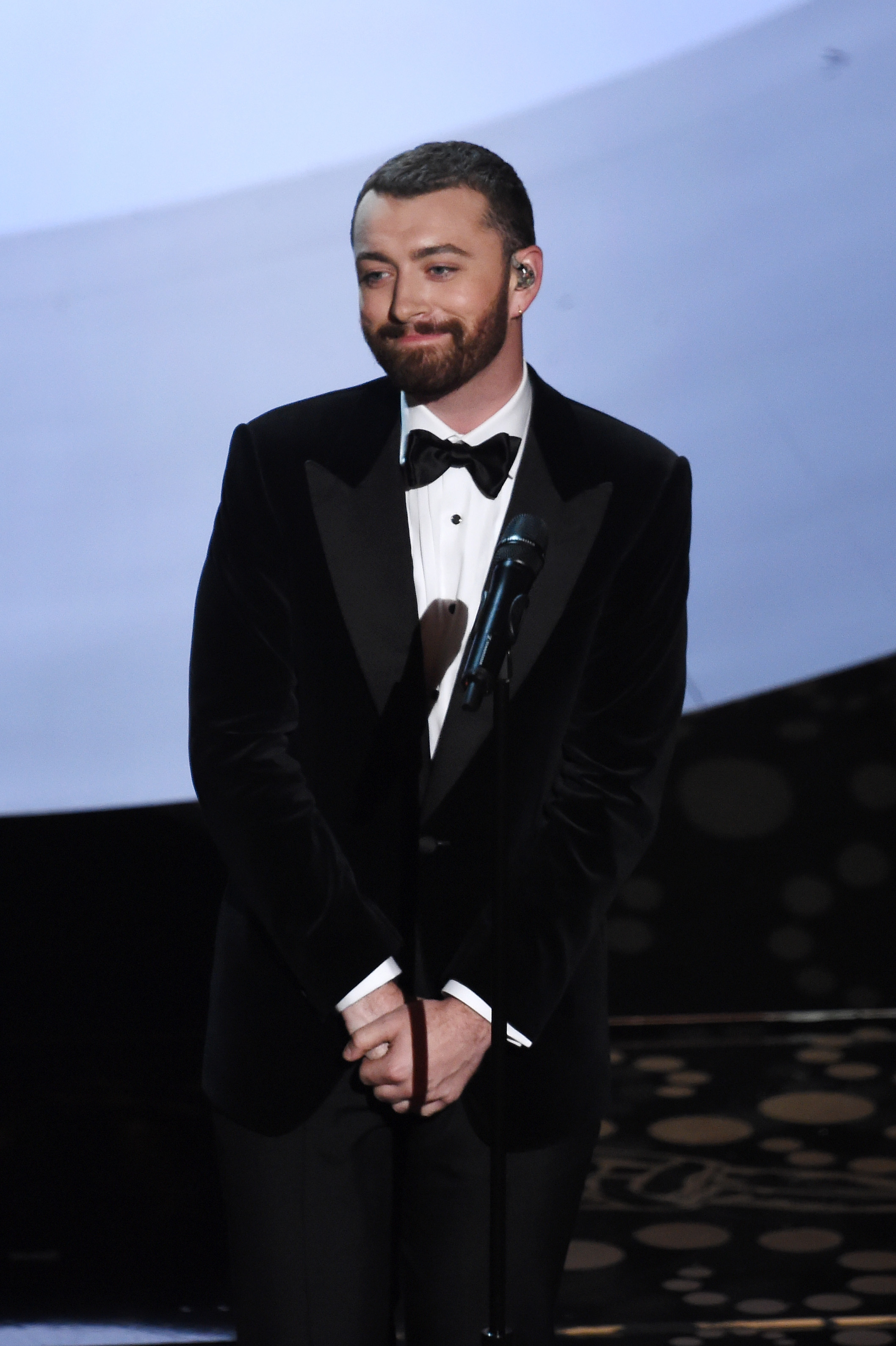 Sam Smith performs onstage during the 88th Annual Academy Awards at the Dolby Theatre on February 28, 2016 in Hollywood.jpg